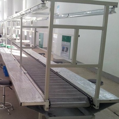 Production line of long net belt